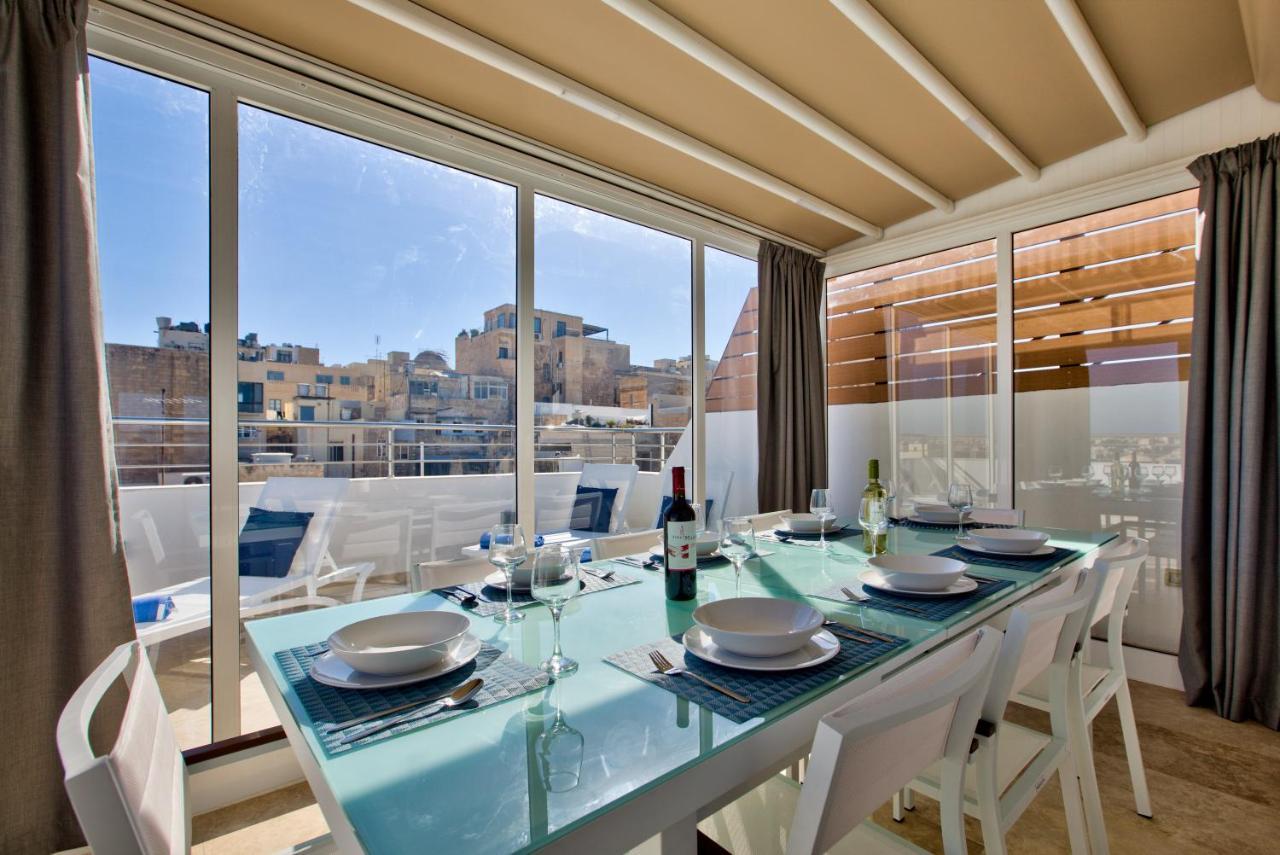 Valletta Luxury 4-Bedroom Duplex With Stunning Sea Views Private Terrace And Jacuzzi Ngoại thất bức ảnh