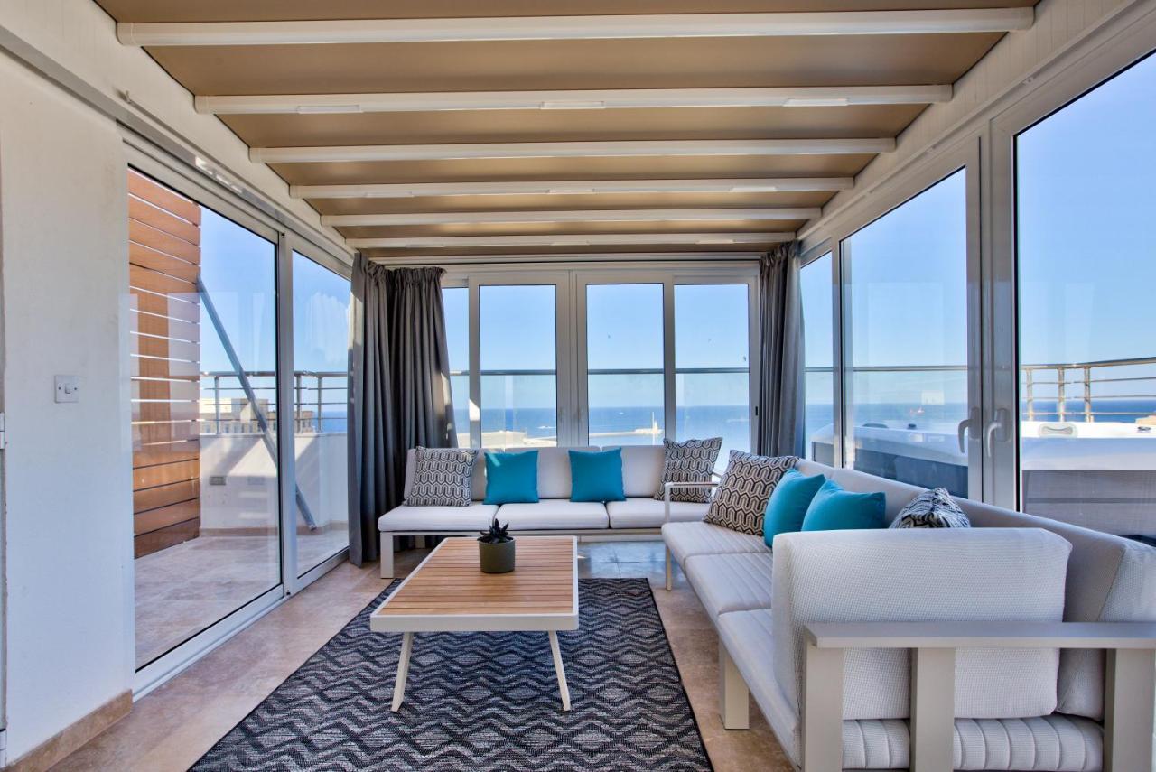 Valletta Luxury 4-Bedroom Duplex With Stunning Sea Views Private Terrace And Jacuzzi Ngoại thất bức ảnh